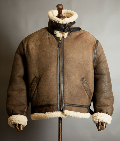 Vintage 1990s Schott B-3 Sheepskin Flying Jacket, USAAF Pattern Label