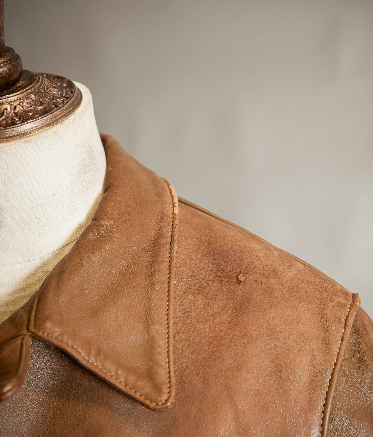 Vintage 1940s French Sheep Leather Motorcycle Jacket Éclair Zips