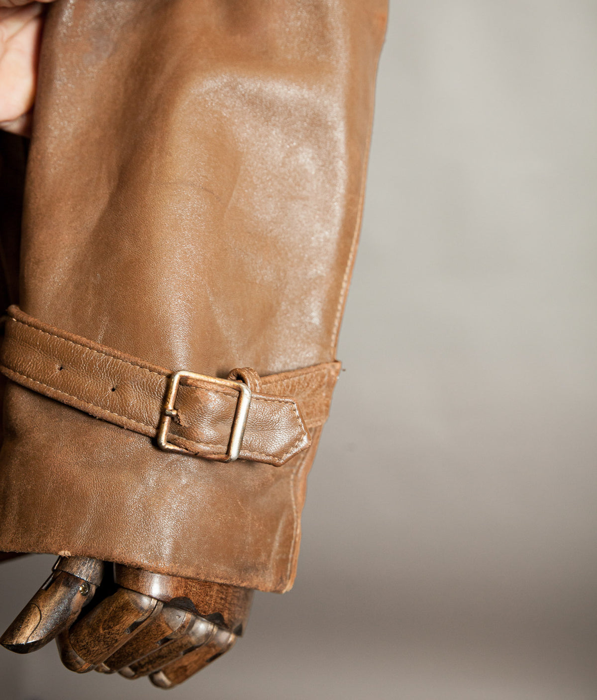 Vintage 1940s French Sheep Leather Motorcycle Jacket Éclair Zips