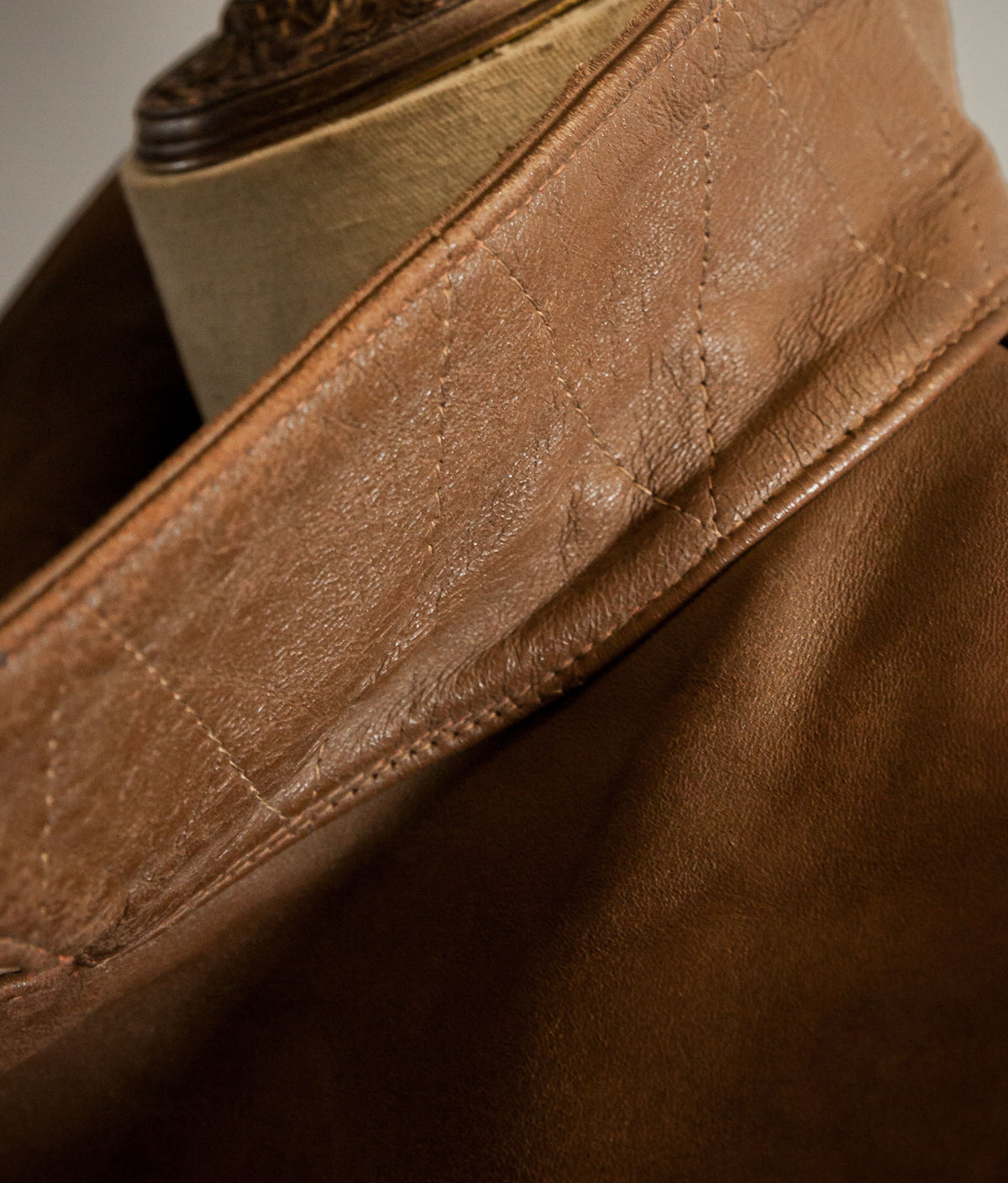 Vintage 1940s French Sheep Leather Motorcycle Jacket Éclair Zips