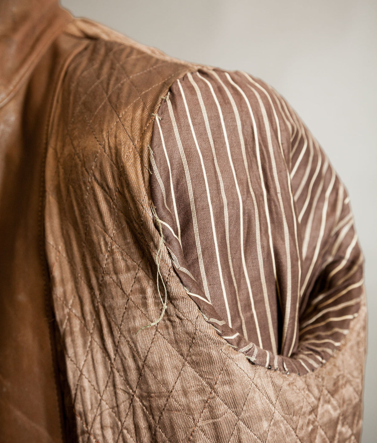 Vintage 1940s French Sheep Leather Motorcycle Jacket Éclair Zips