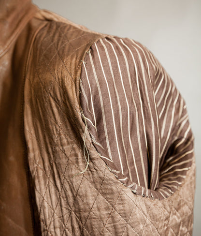 Vintage 1940s French Sheep Leather Motorcycle Jacket Éclair Zips