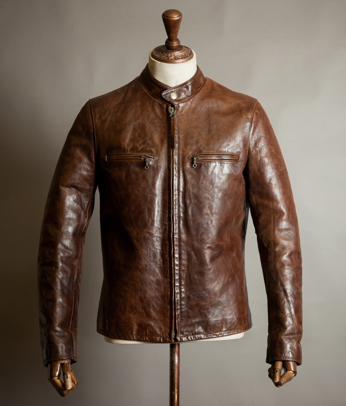 Vintage Ralph Lauren RL-67 Steerhide Café Racer Single Rider Jacket