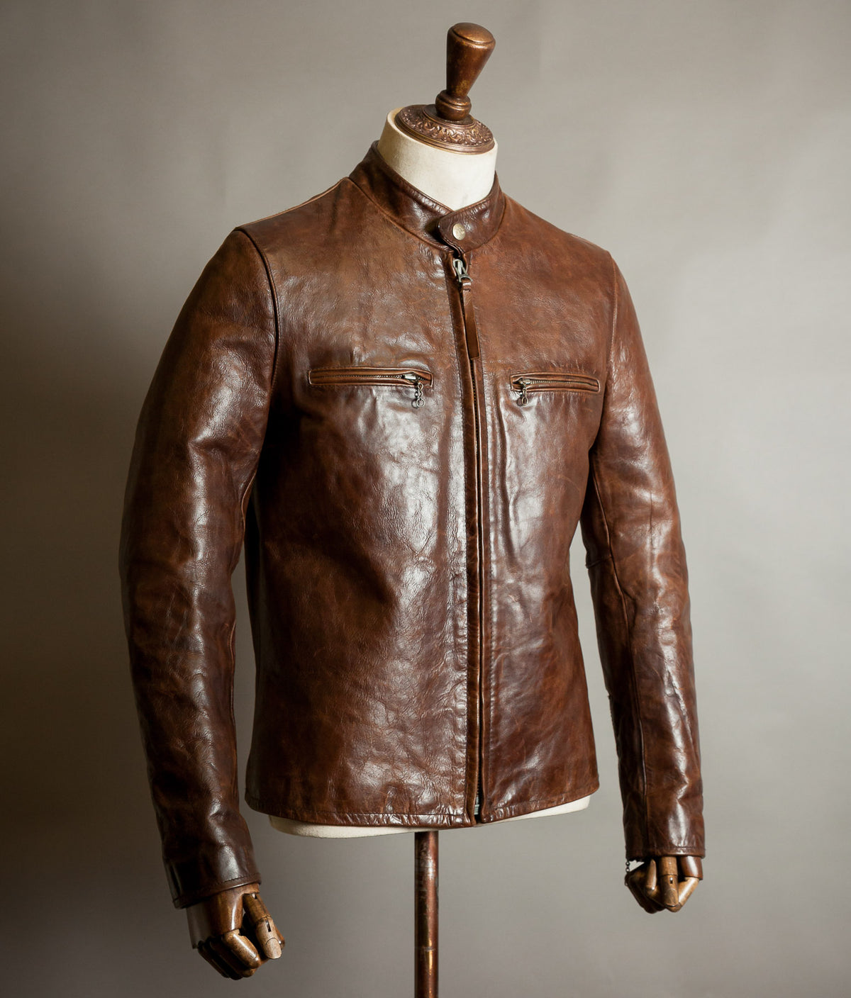 Vintage Ralph Lauren RL-67 Steerhide Café Racer Single Rider Jacket