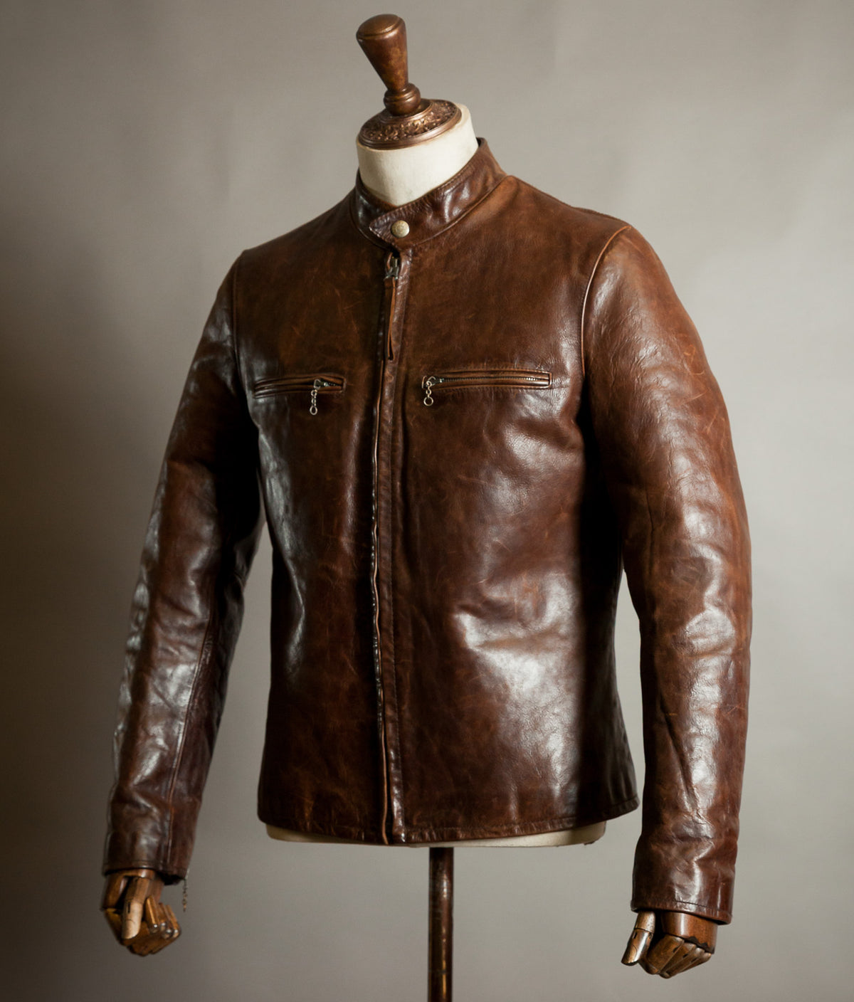 Vintage Ralph Lauren RL-67 Steerhide Café Racer Single Rider Jacket