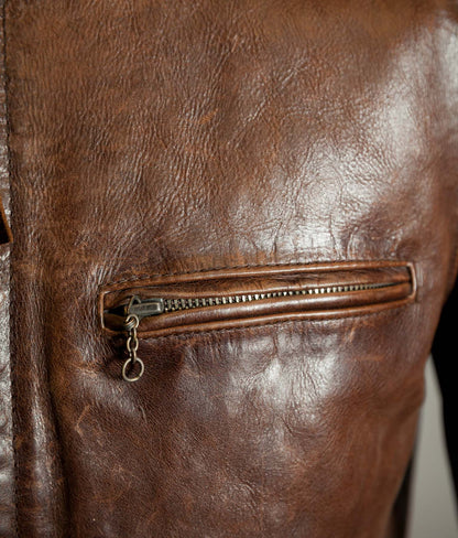Vintage Ralph Lauren RL-67 Steerhide Café Racer Single Rider Jacket