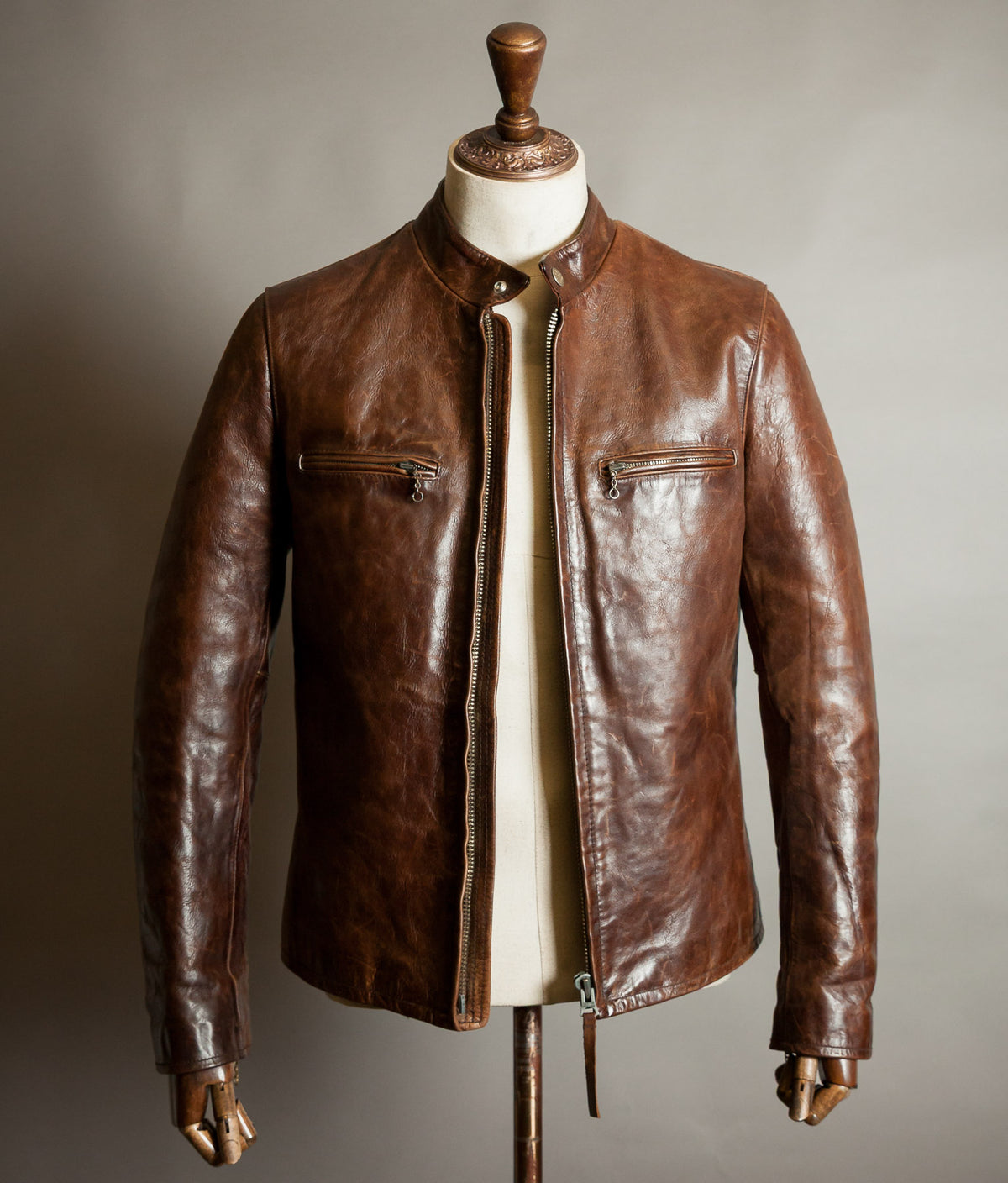 Vintage Ralph Lauren RL-67 Steerhide Café Racer Single Rider Jacket