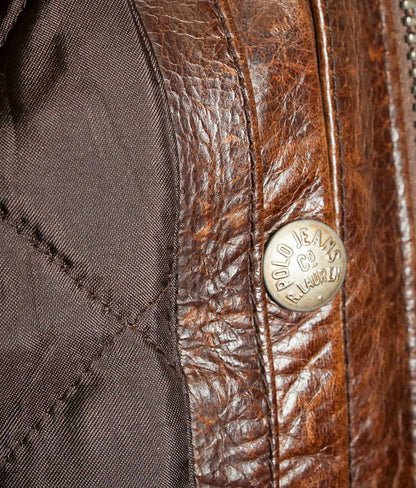 Vintage Ralph Lauren RL-67 Steerhide Café Racer Single Rider Jacket