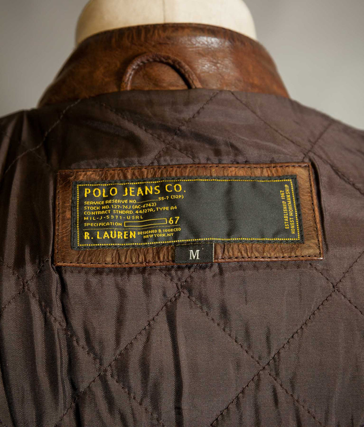 Vintage Ralph Lauren RL-67 Steerhide Café Racer Single Rider Jacket