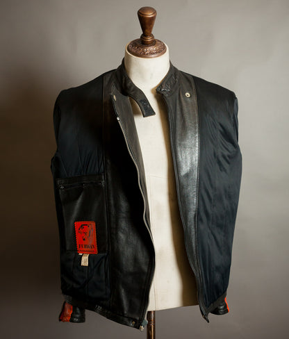 Vintage 1970s Furygan Leather Racing Jacket – Éclair Zip, Made in France