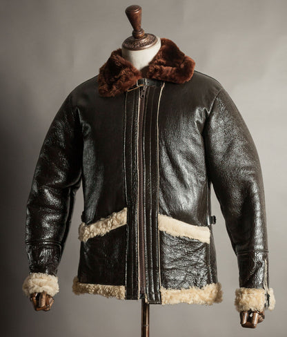 Vintage 1950s British RAF Sheepskin Flying Jacket – Aero Zips, Made in England
