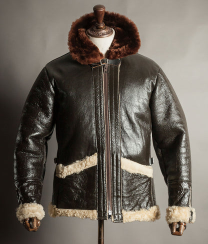 Vintage 1950s British RAF Sheepskin Flying Jacket – Aero Zips, Made in England