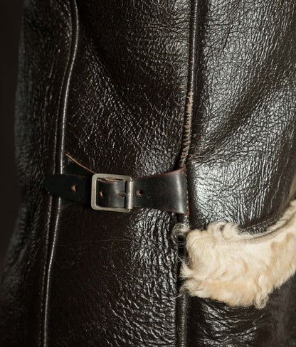 Vintage 1950s British RAF Sheepskin Flying Jacket – Aero Zips, Made in England