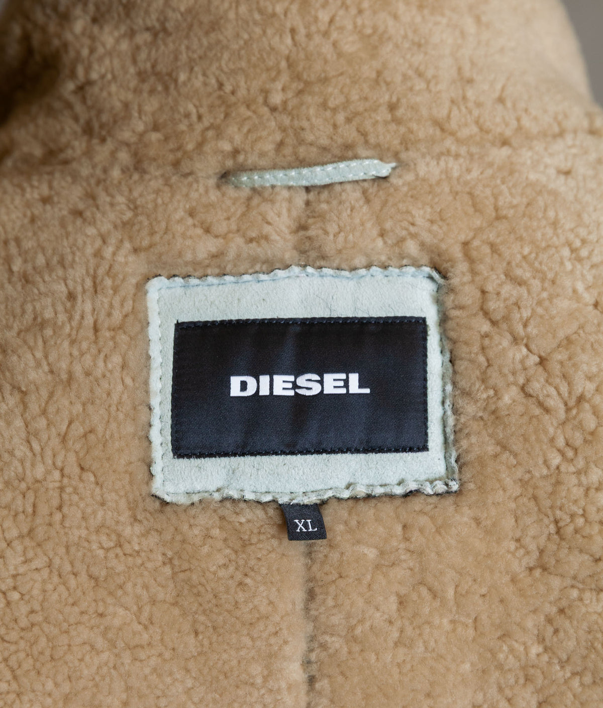 Diesel Heritage Shearling Aviator Jacket – Ice Blue & Olive, Worn by Justin Bieber
