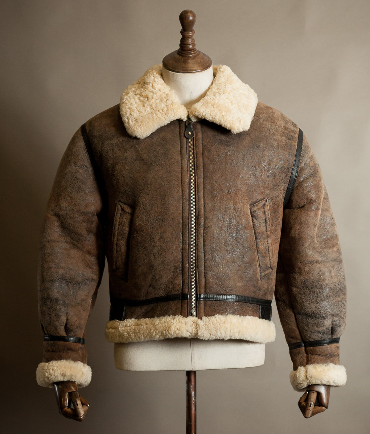 Vintage 1990s B-3 Sheepskin Flying Jacket, USAAF Pattern