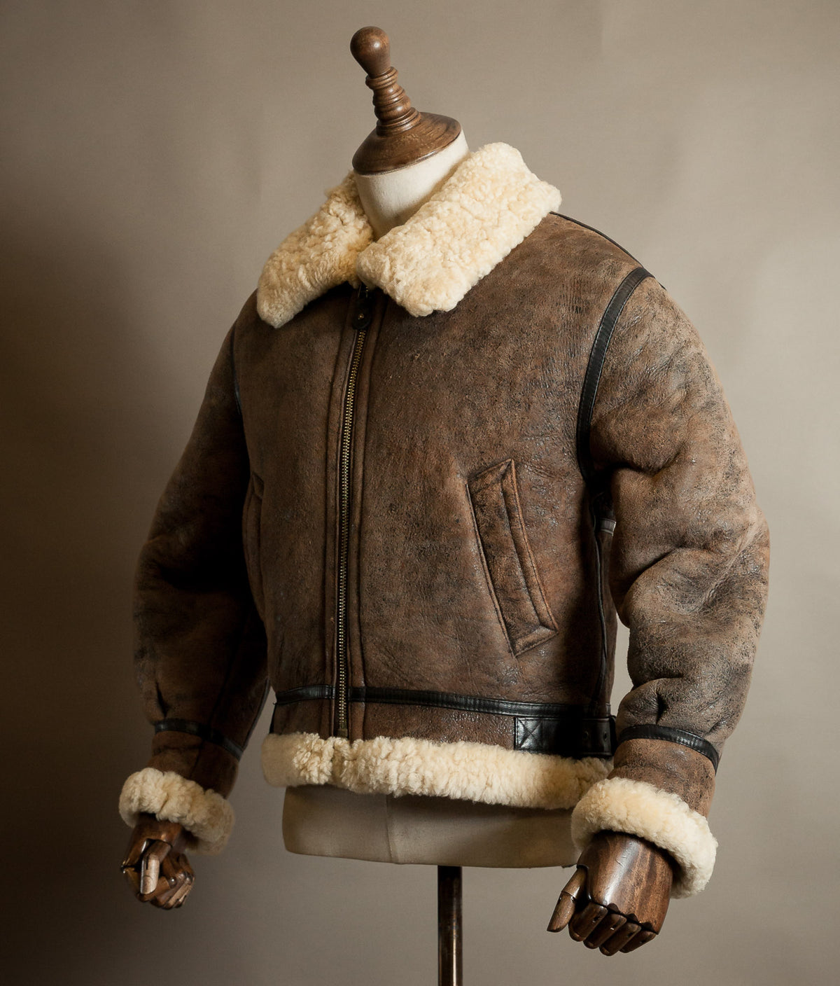 Vintage 1990s B-3 Sheepskin Flying Jacket, USAAF Pattern