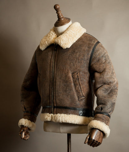 Vintage 1990s B-3 Sheepskin Flying Jacket, USAAF Pattern