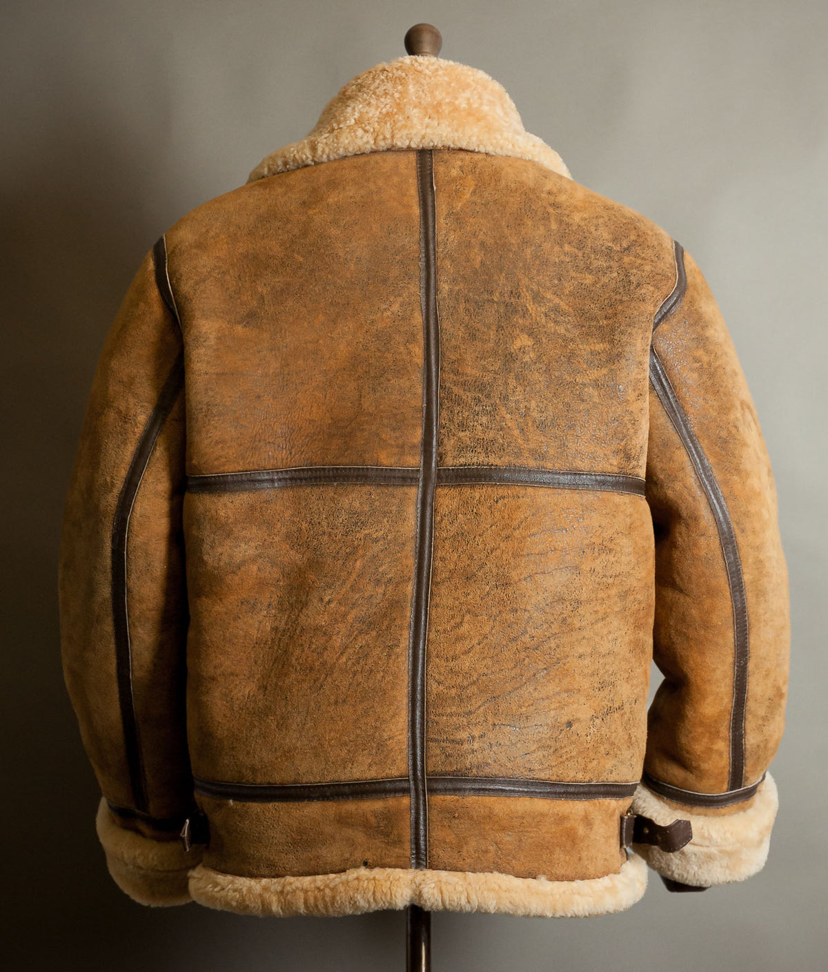 Vintage 1990s English Sheepskin B-3 Flying Jacket – Heavyweight Tan Shearling