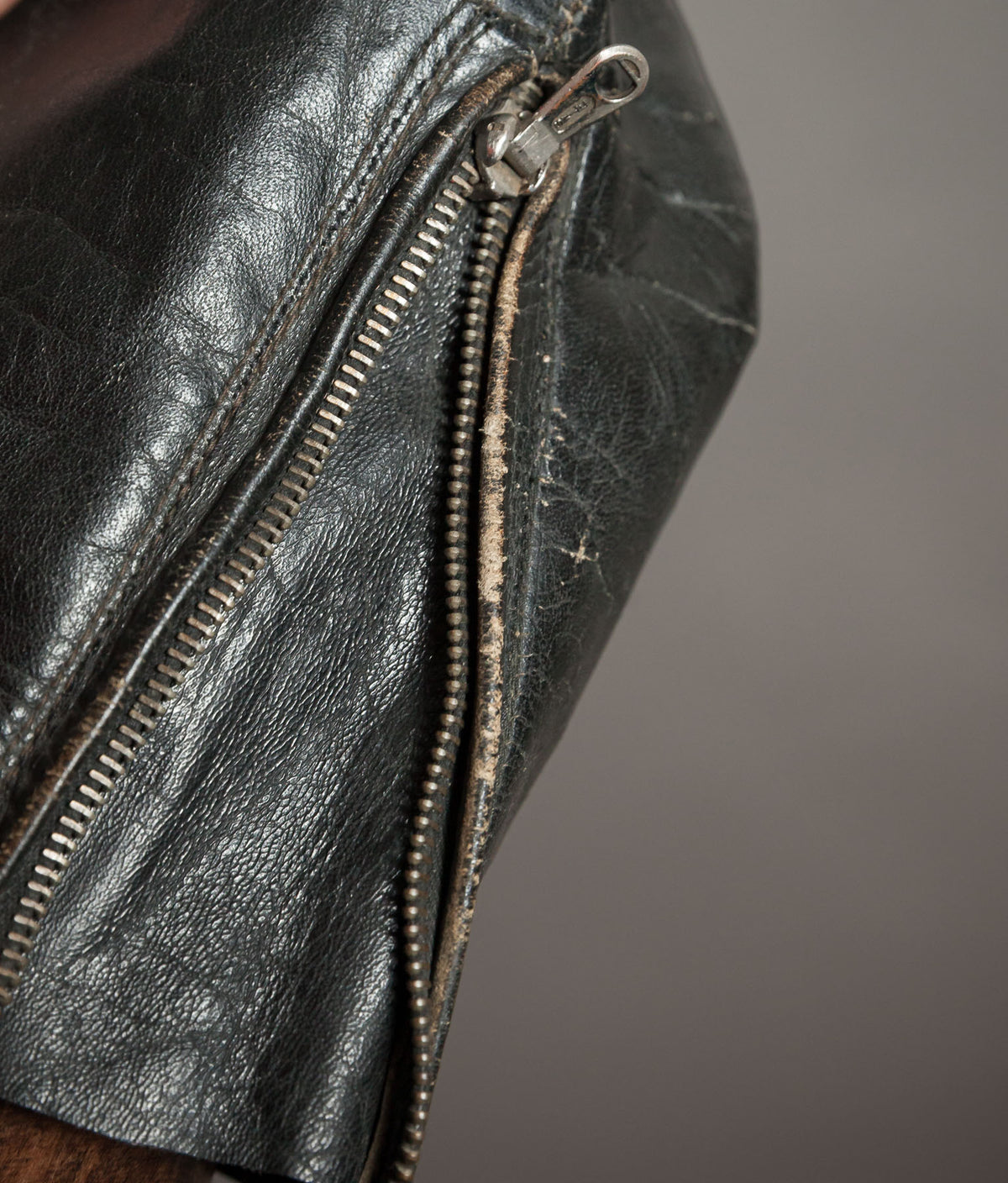 Vintage 1950s Rivetts Highwayman Horsehide Cross-Zip Motorcycle Jacket