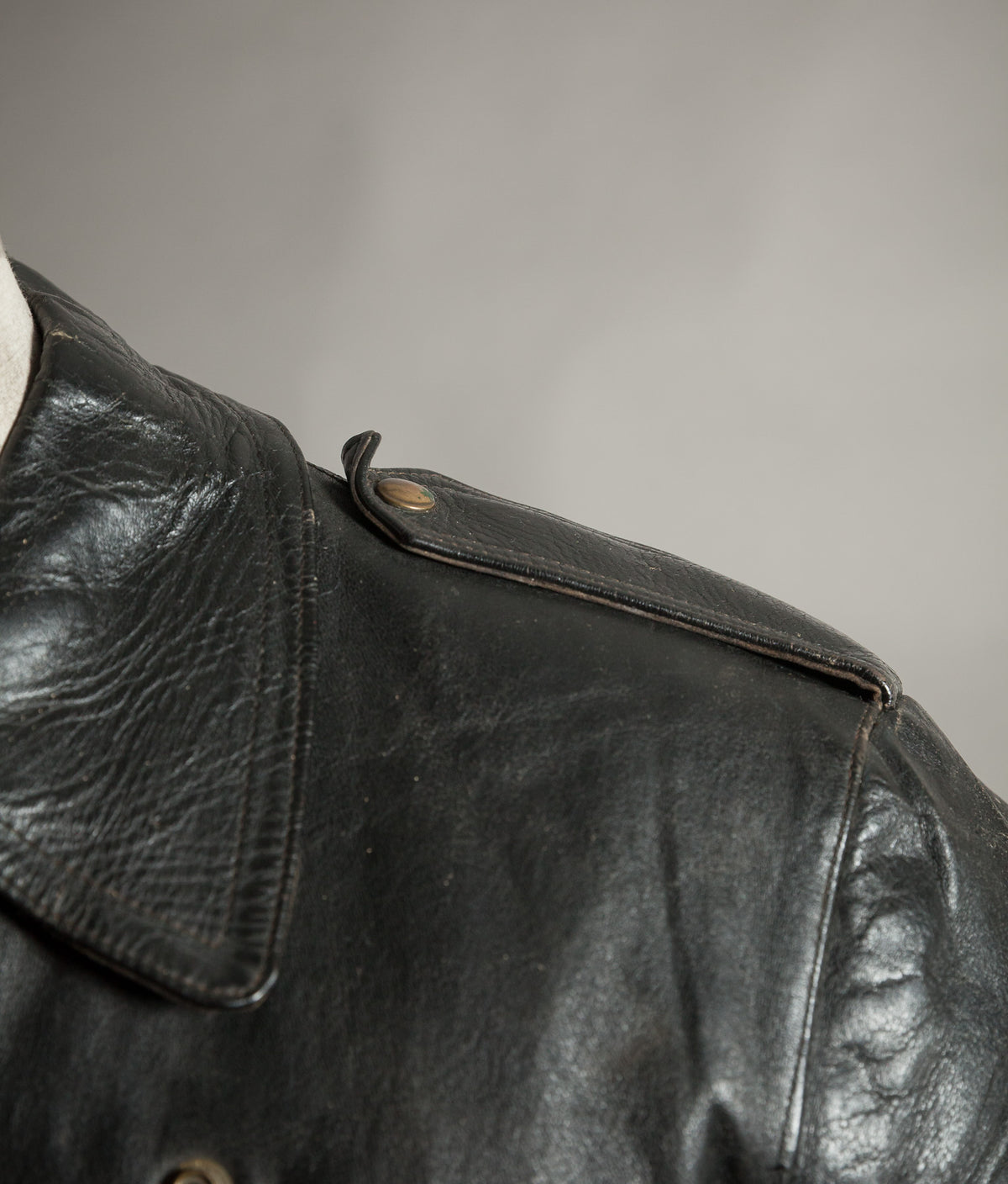 Vintage 1950s Rivetts Highwayman Horsehide Cross-Zip Motorcycle Jacket