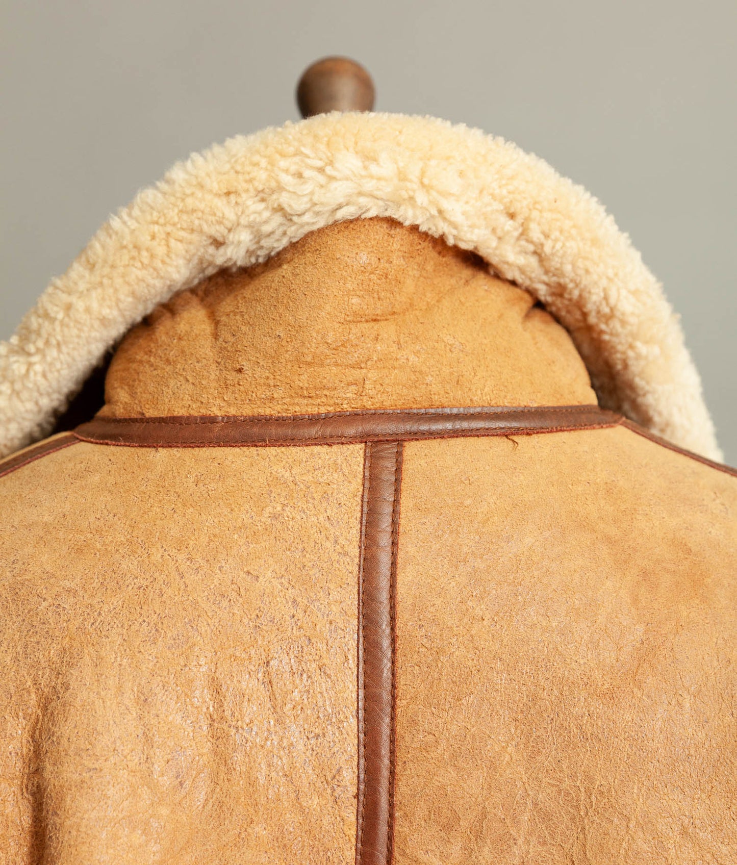 Vintage 1990s Chevignon World Traveler B-3 Sheepskin Shearling Bomber Jacket