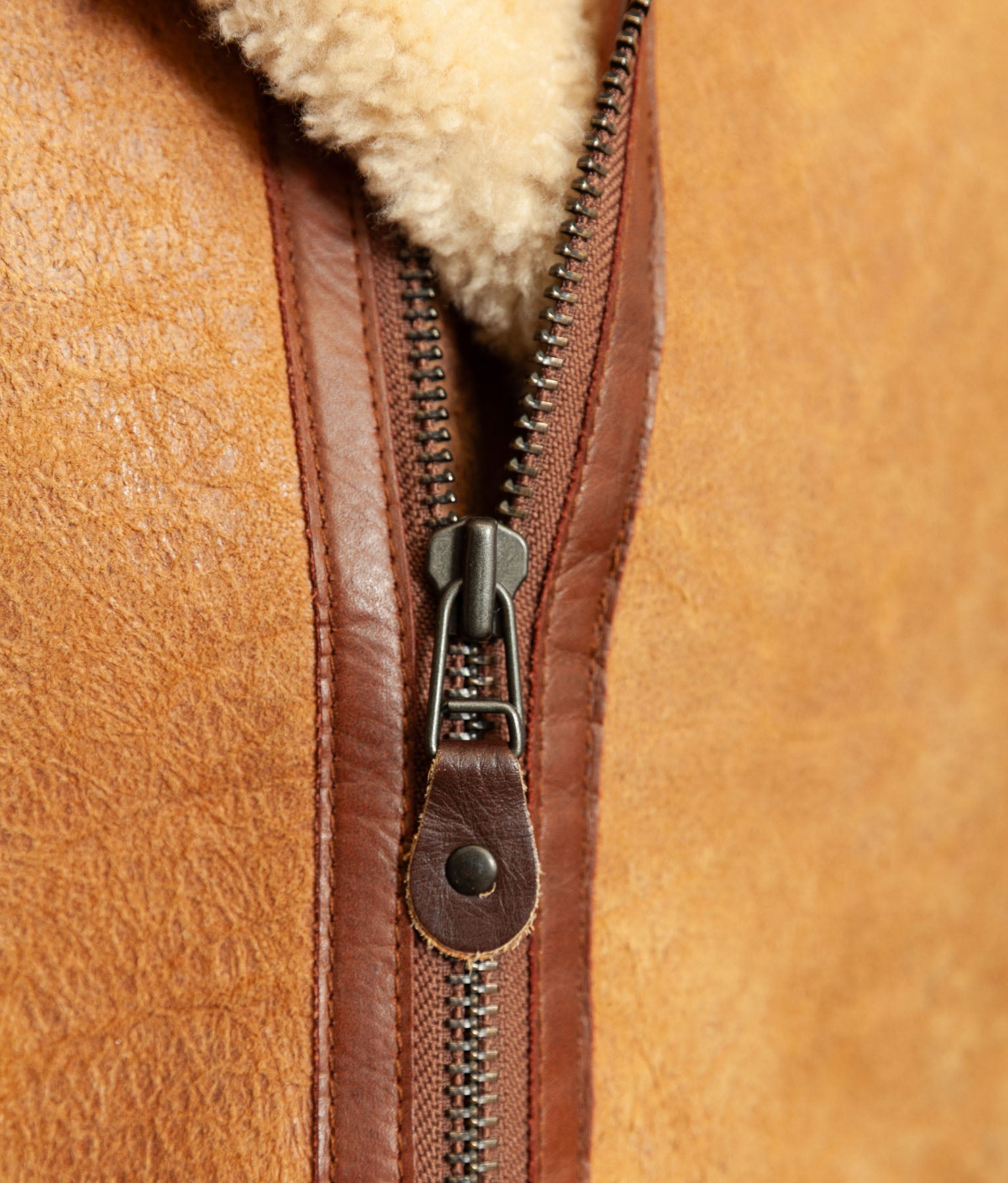 Vintage 1990s Chevignon World Traveler B-3 Sheepskin Shearling Bomber Jacket