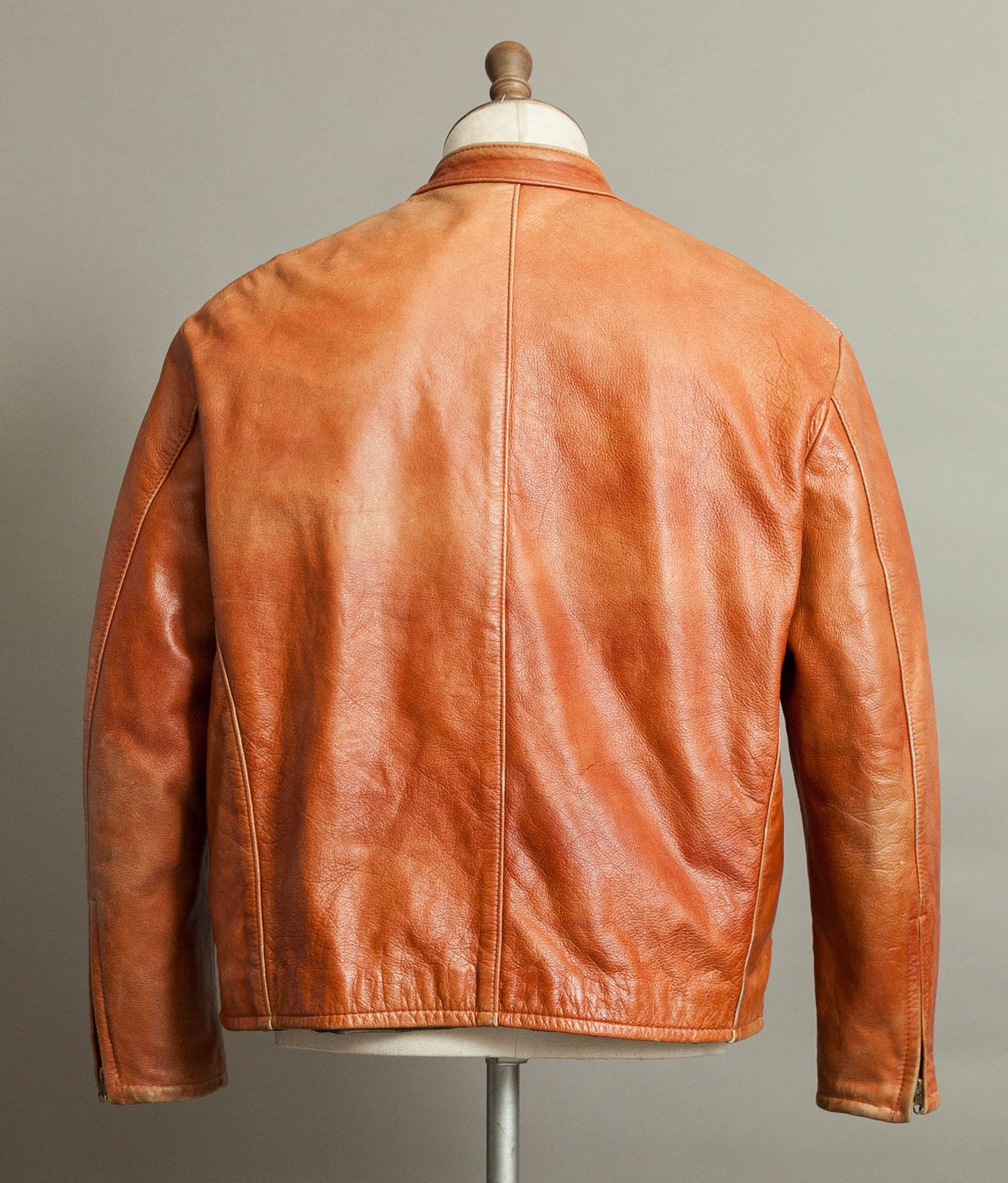Vintage Schott NYC AT877 Leather Rider Jacket Made in USA Café Racer