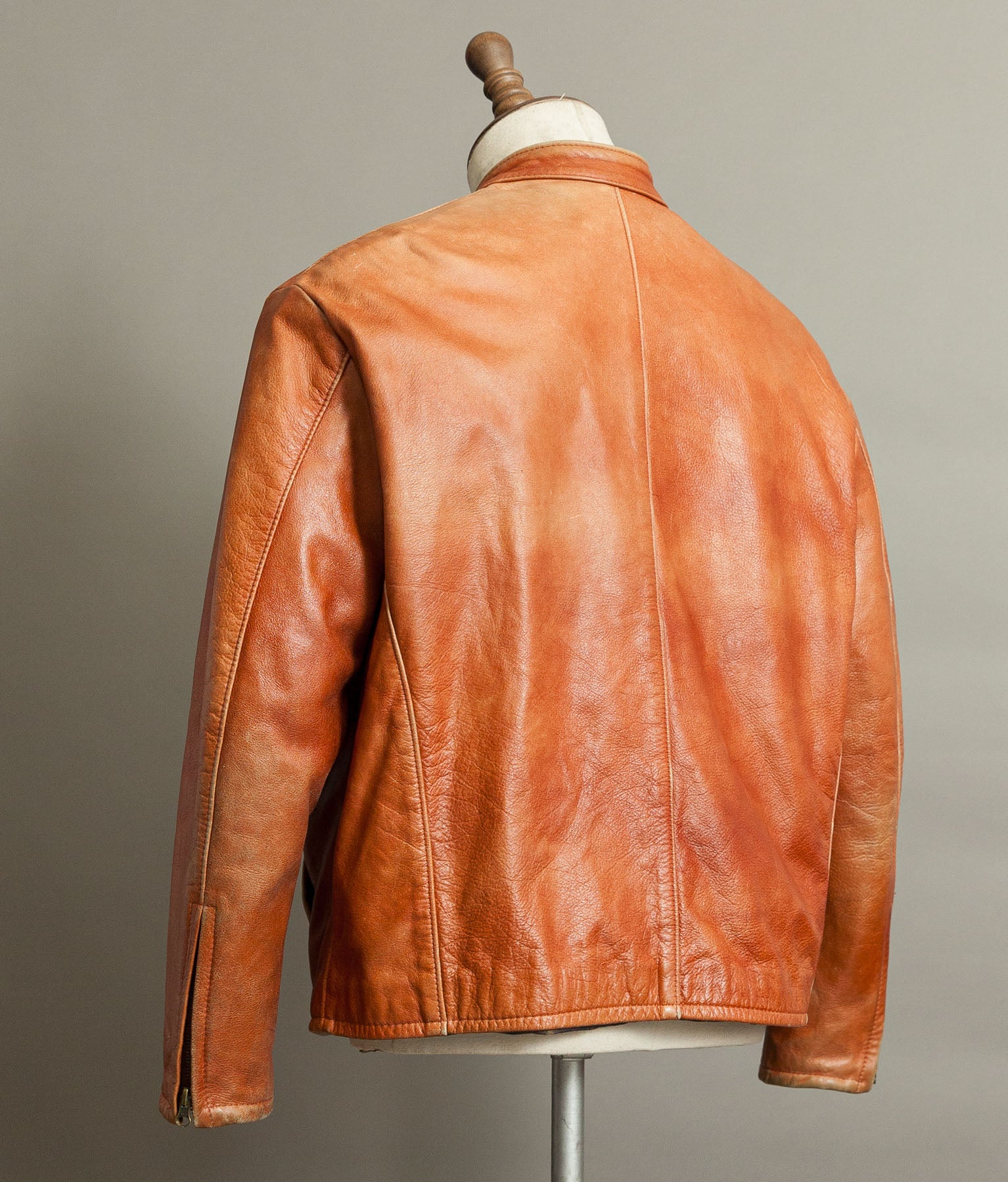 Vintage Schott NYC AT877 Leather Rider Jacket Made in USA Café Racer
