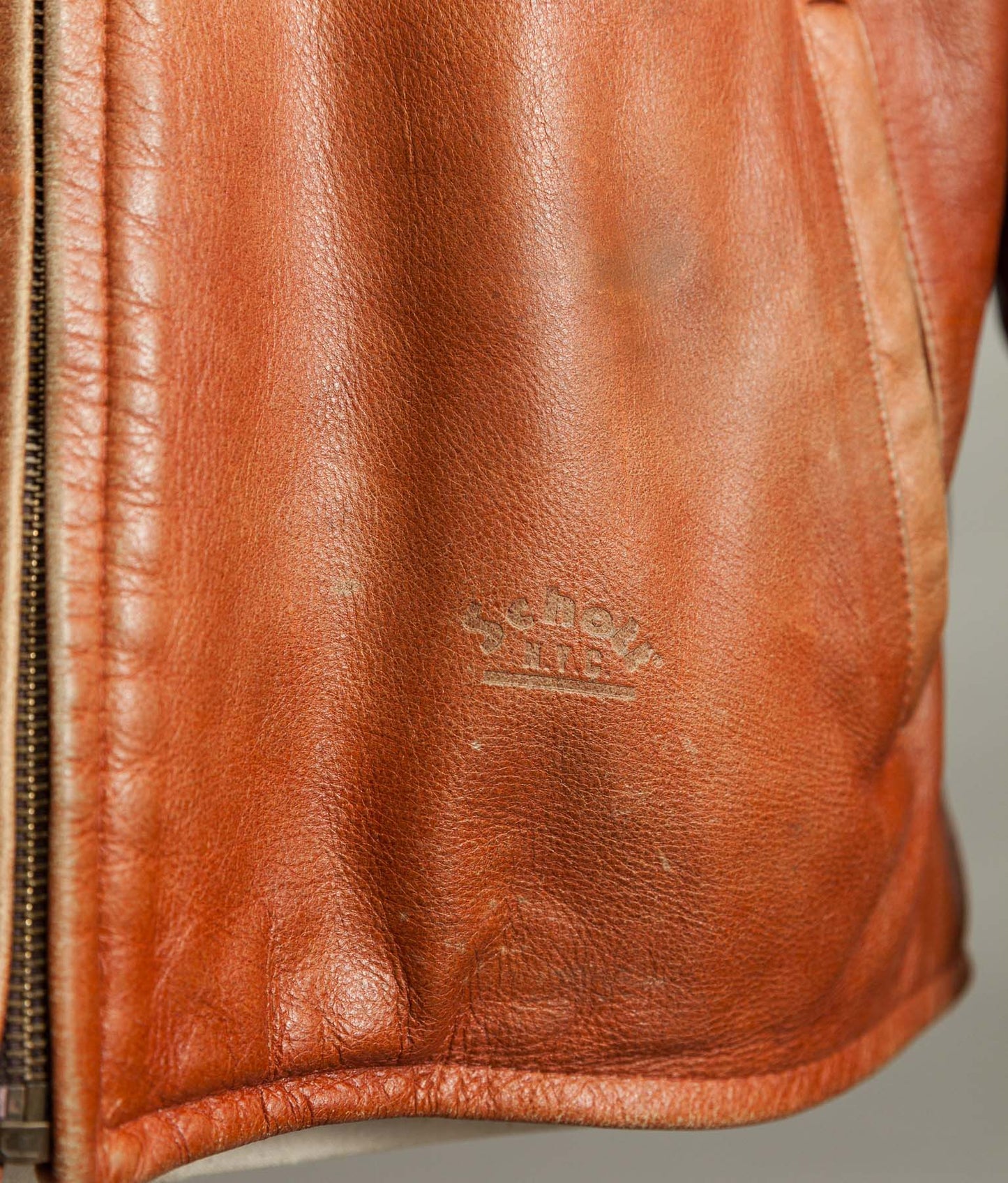 Vintage Schott NYC AT877 Leather Rider Jacket Made in USA Café Racer