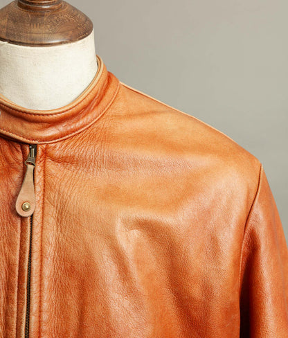 Vintage Schott NYC AT877 Leather Rider Jacket Made in USA Café Racer