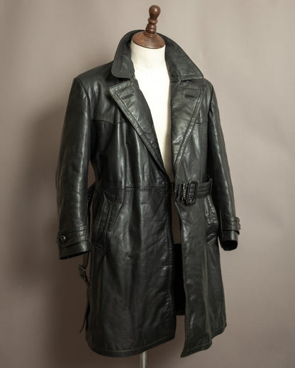 Vintage 1930s German Leather Trench Coat Medium (42)