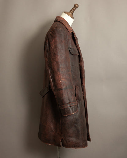 1930s–1940s French Army Horsehide Overcoat (2XL)