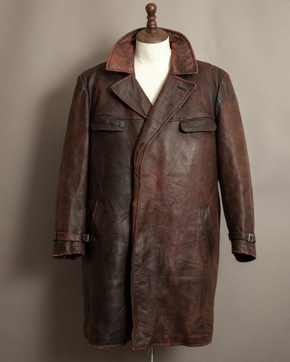 1930s–1940s French Army Horsehide Overcoat (2XL)