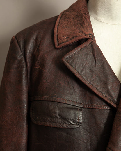 1930s–1940s French Army Horsehide Overcoat (2XL)