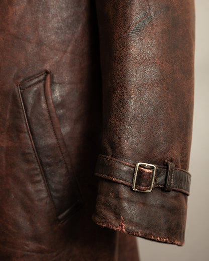 1930s–1940s French Army Horsehide Overcoat (2XL)