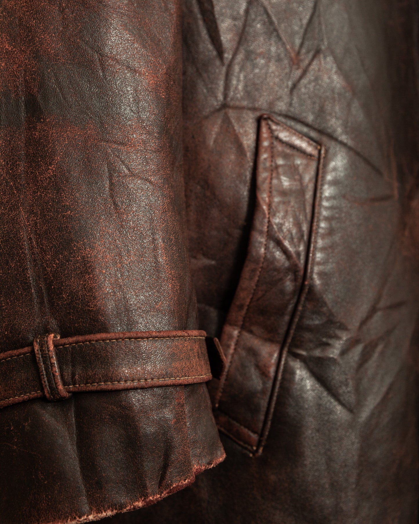 1930s–1940s French Army Horsehide Overcoat (2XL)