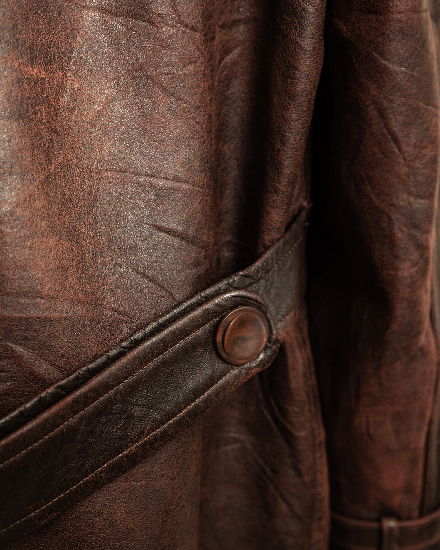 1930s–1940s French Army Horsehide Overcoat (2XL)
