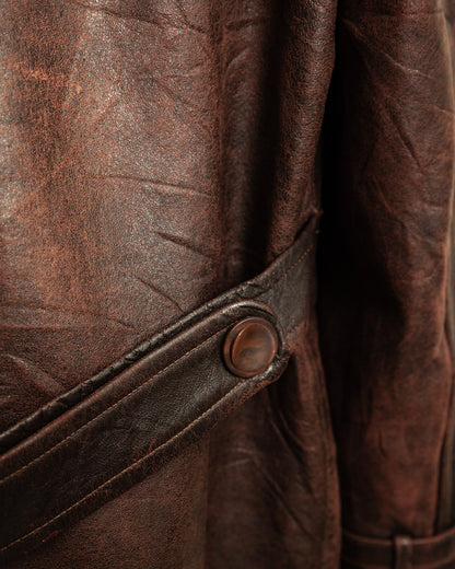 1930s–1940s French Army Horsehide Overcoat (2XL)