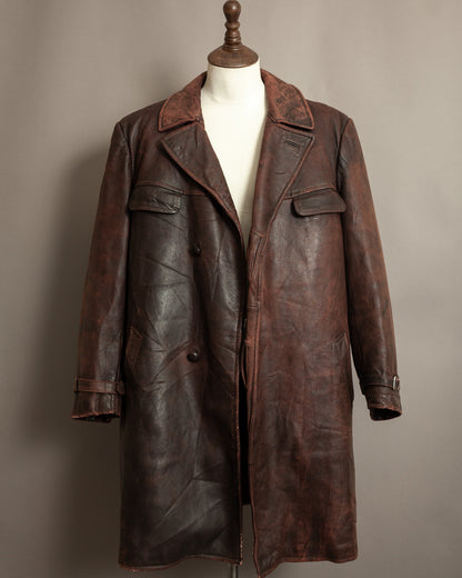 1930s–1940s French Army Horsehide Overcoat (2XL)