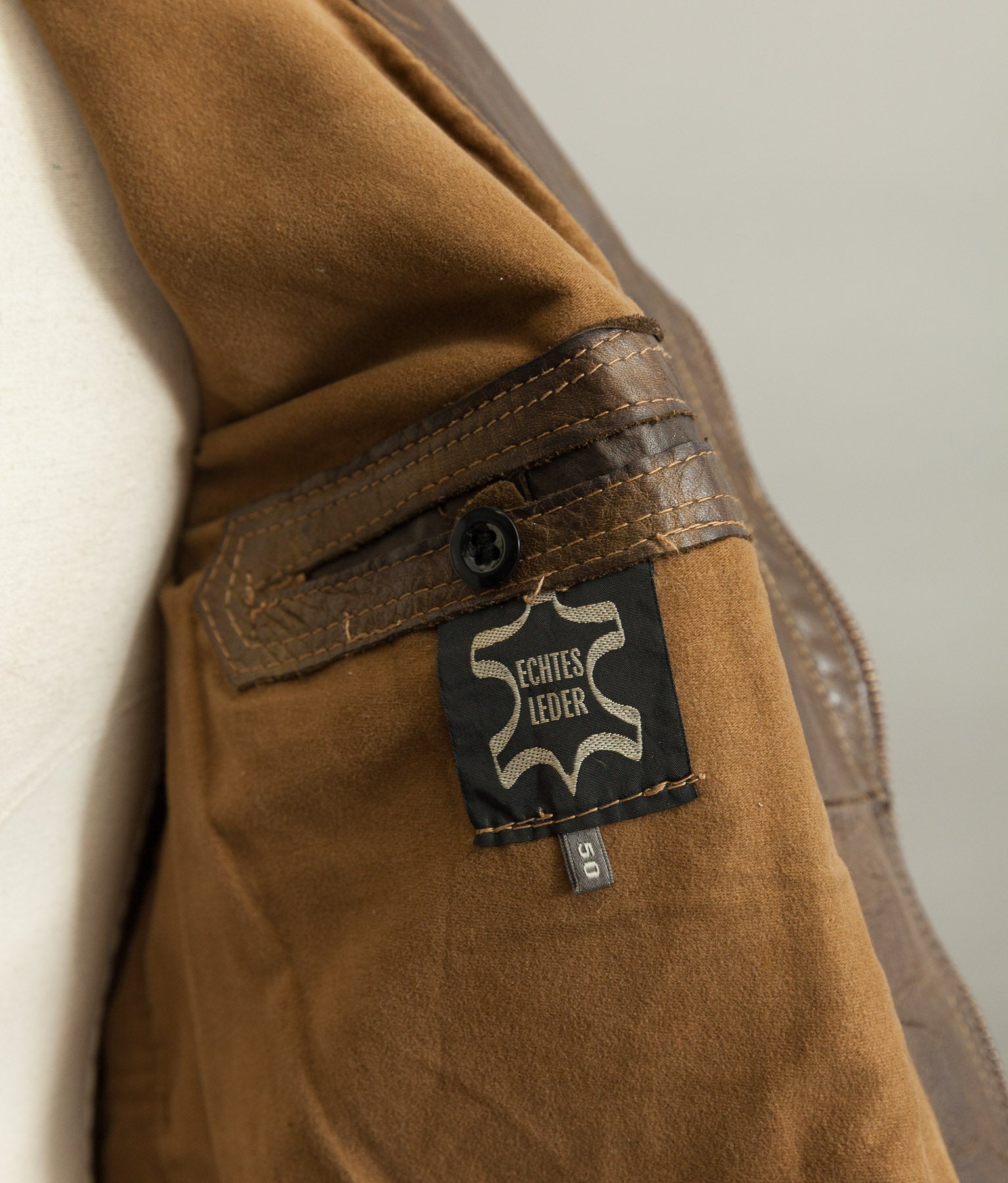 Vintage 1950s German Leather Motorrad Motorcycle Biker Jacket