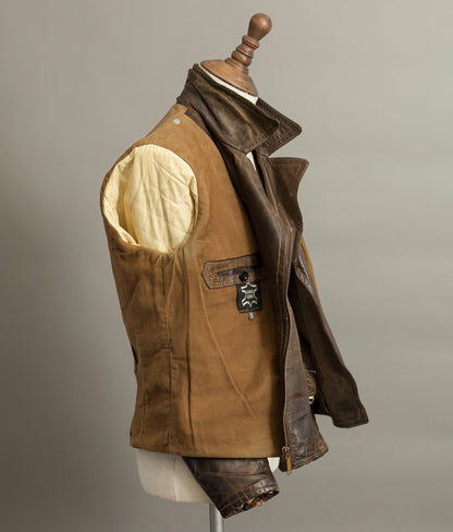 Vintage 1950s German Leather Motorrad Motorcycle Biker Jacket
