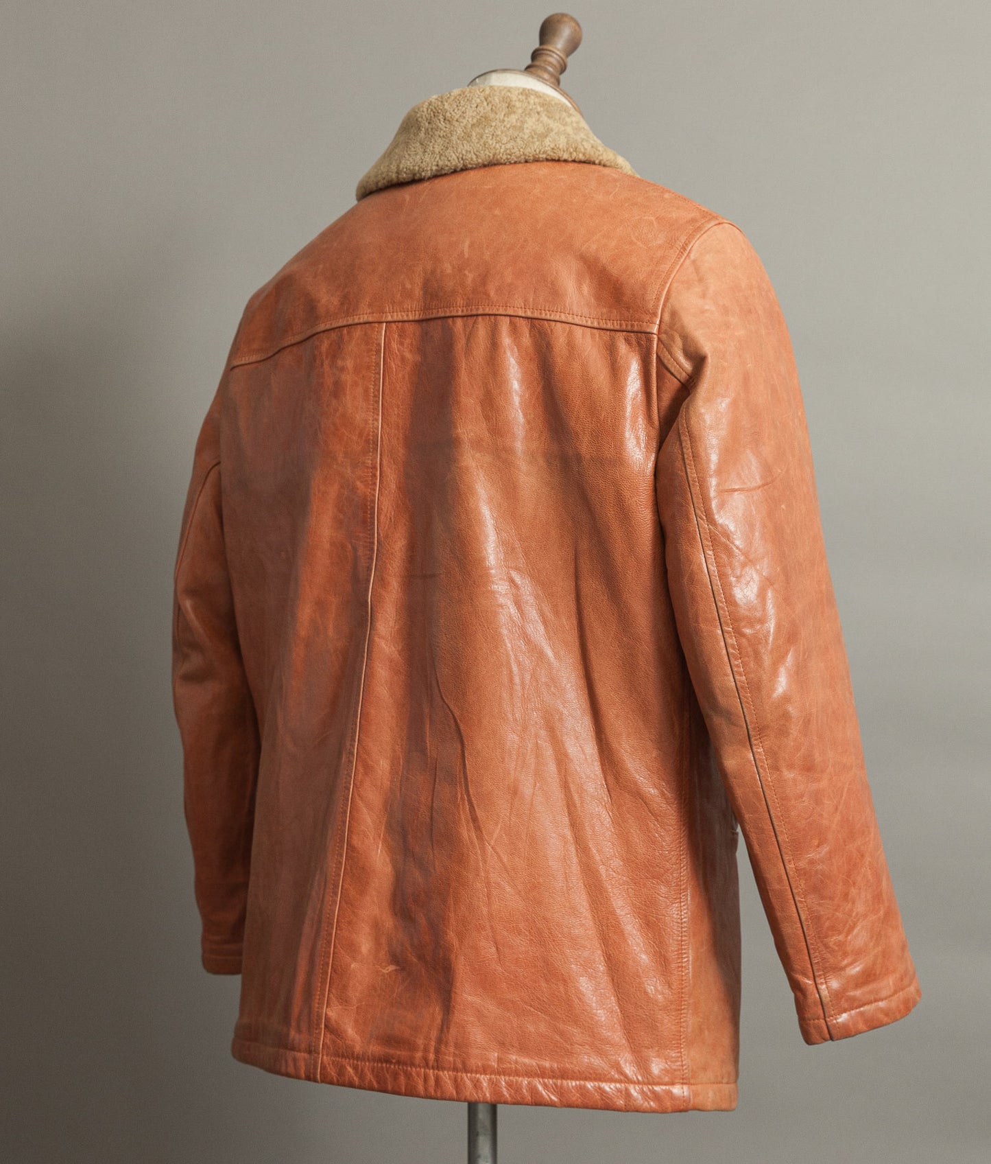 Vintage Stewart Florence Calfskin Leather Aviator Flight Jacket 1940s Style
