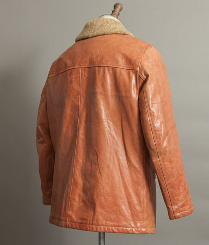 Vintage Stewart Florence Calfskin Leather Aviator Flight Jacket 1940s Style