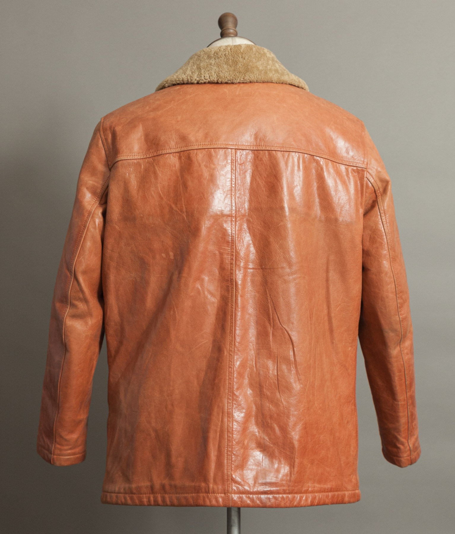 Vintage Stewart Florence Calfskin Leather Aviator Flight Jacket 1940s Style