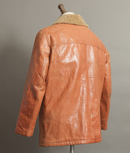 Vintage Stewart Florence Calfskin Leather Aviator Flight Jacket 1940s Style