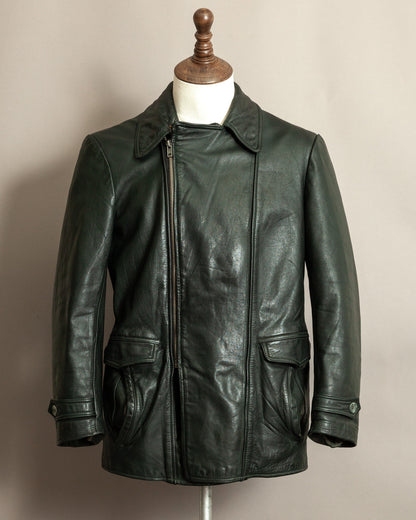 Vintage 1940s German Leather Despatch Rider Jacket Small (40)