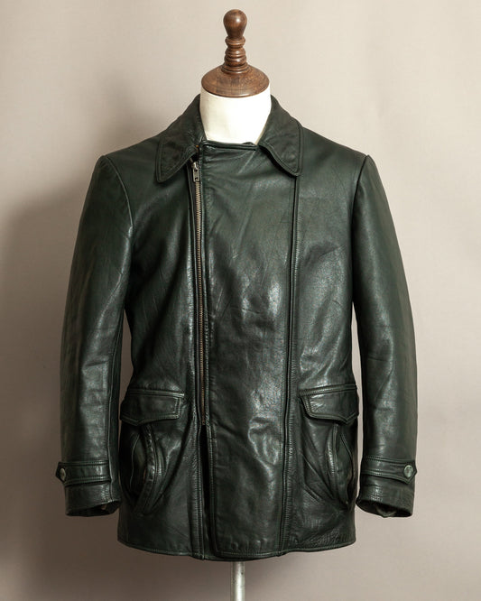 Vintage 1940s German Leather Despatch Rider Jacket Small (40)