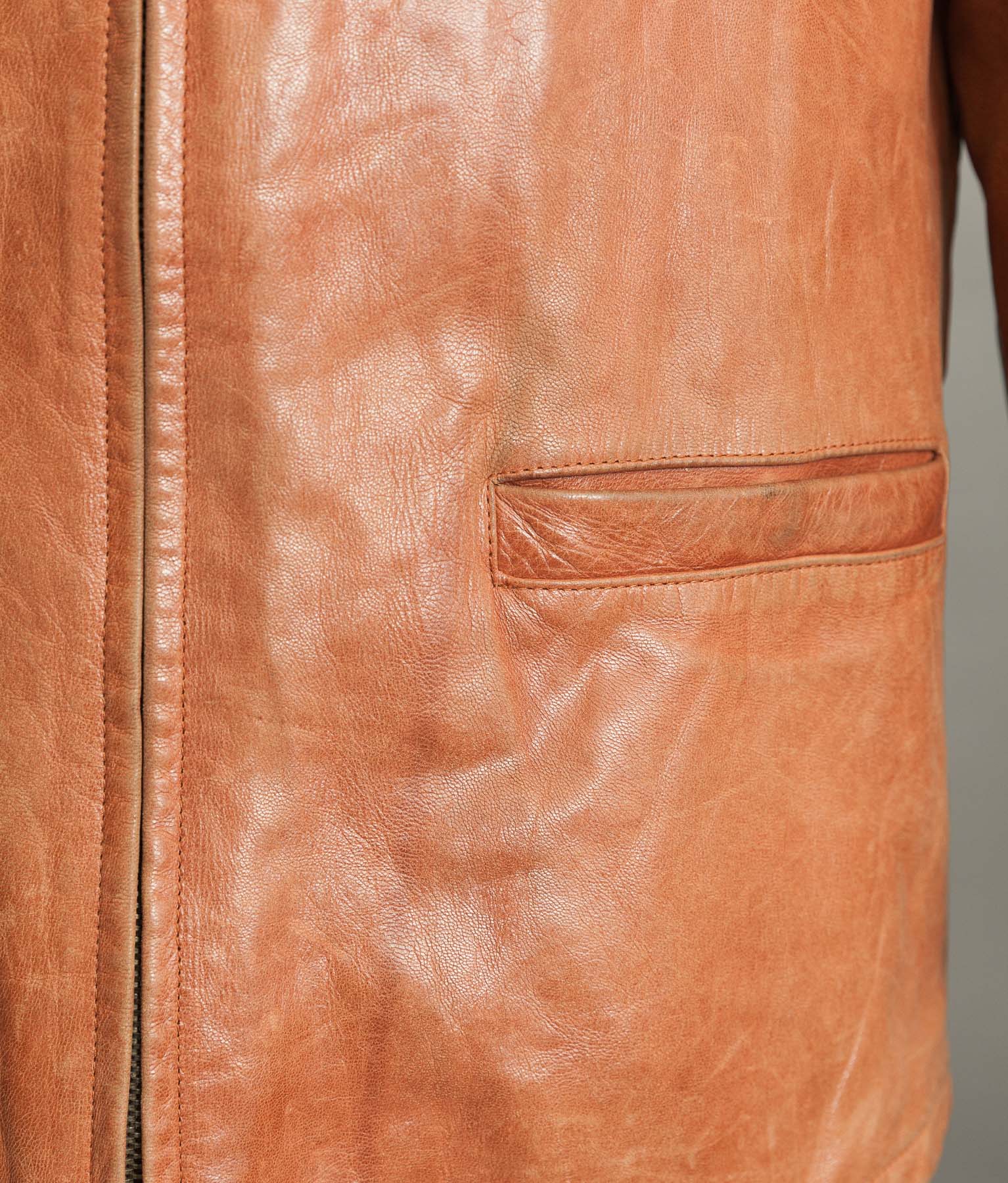 Vintage Stewart Florence Calfskin Leather Aviator Flight Jacket 1940s Style