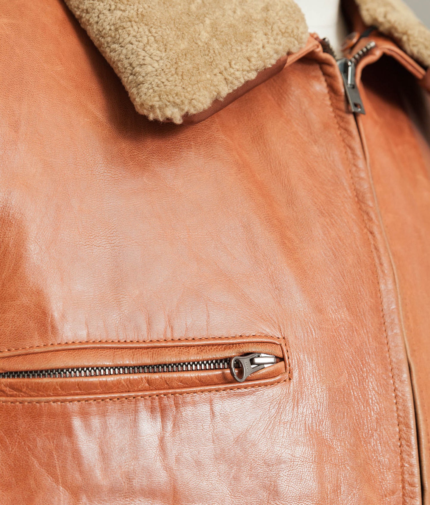 Vintage Stewart Florence Calfskin Leather Aviator Flight Jacket 1940s Style
