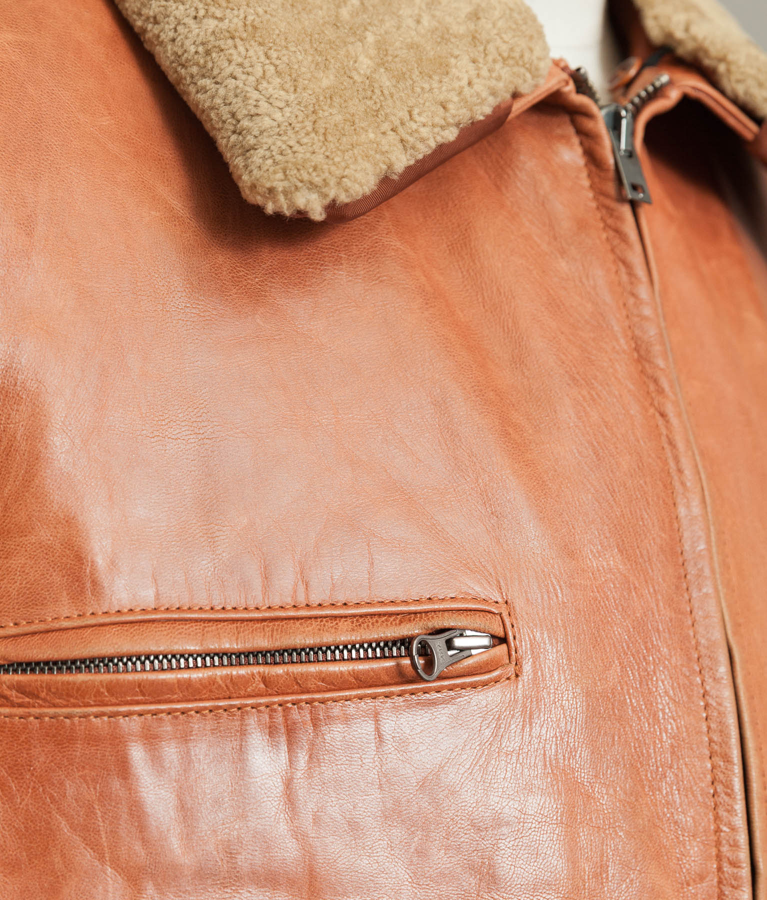 Vintage Stewart Florence Calfskin Leather Aviator Flight Jacket 1940s Style